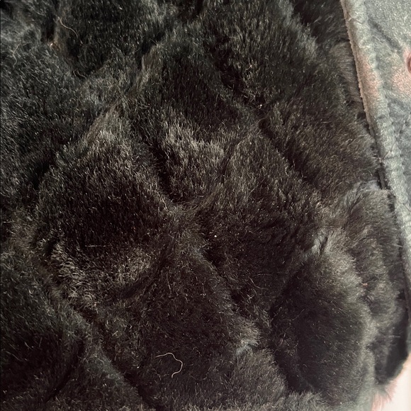 Vintage HEAVY coat! Leather / suede with warm lining - Picture 5 of 11